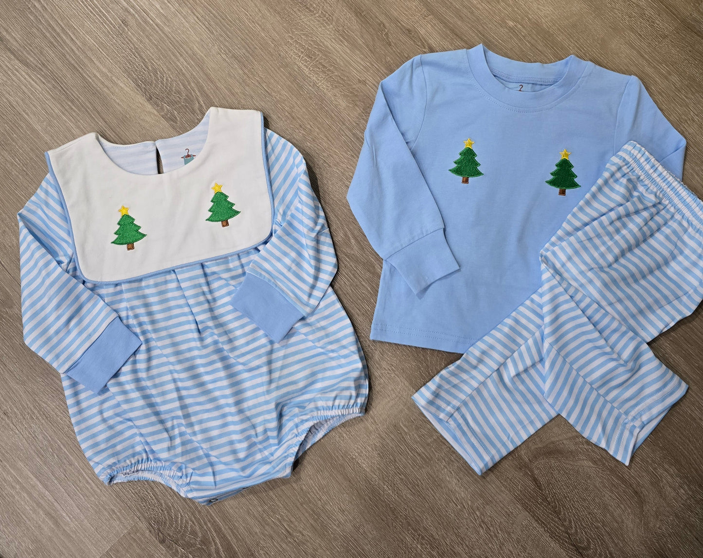 Baby Blue Chrismtas Boy Set - includes single initial