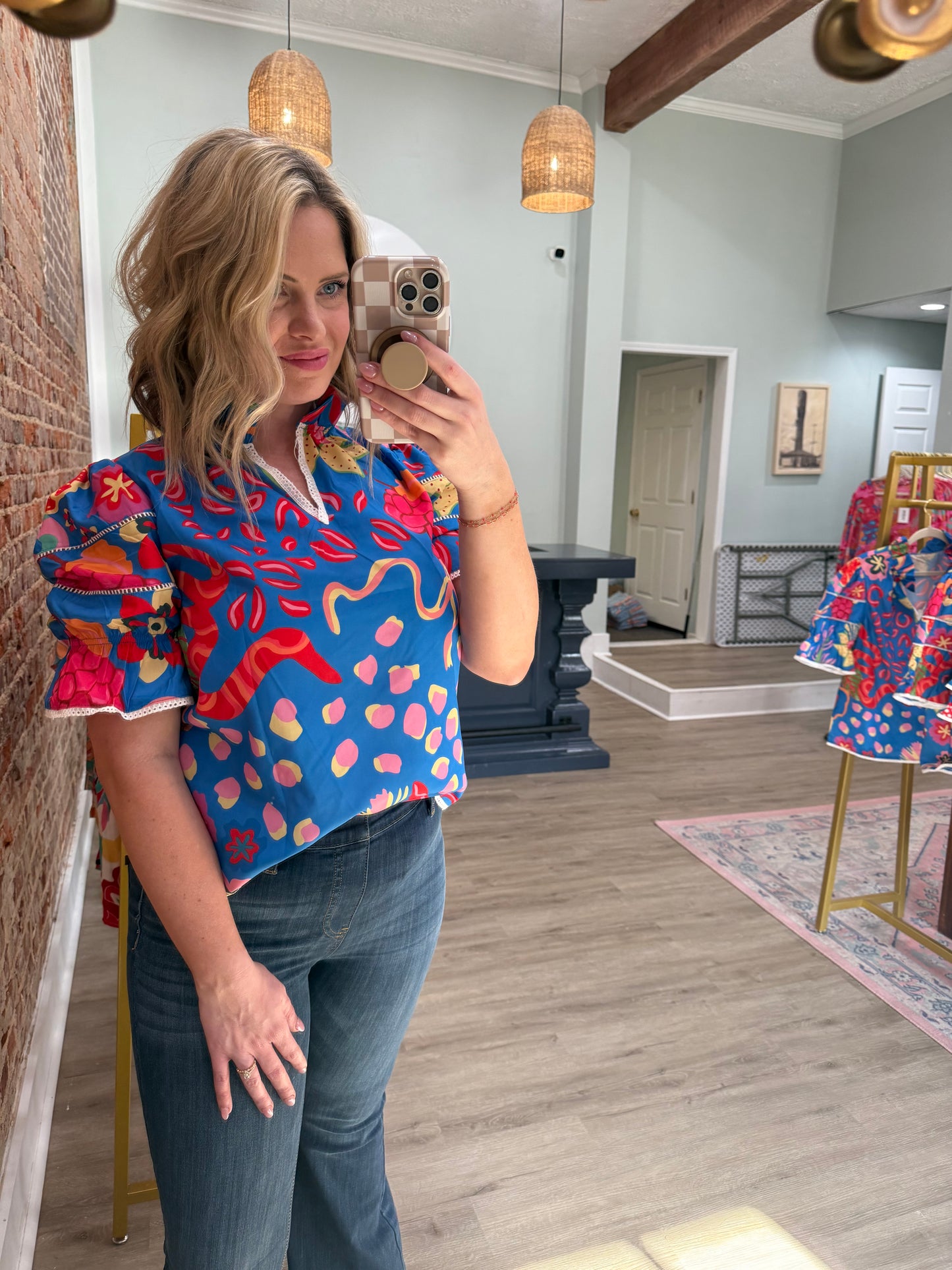 Boho Bloom Embroidered Blouse