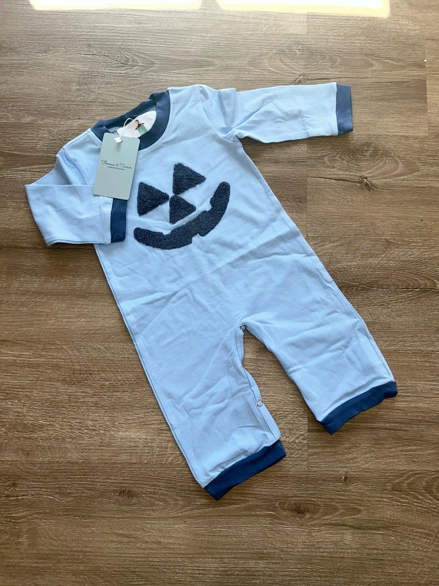 French Knot Pumpkins- Boy Romper