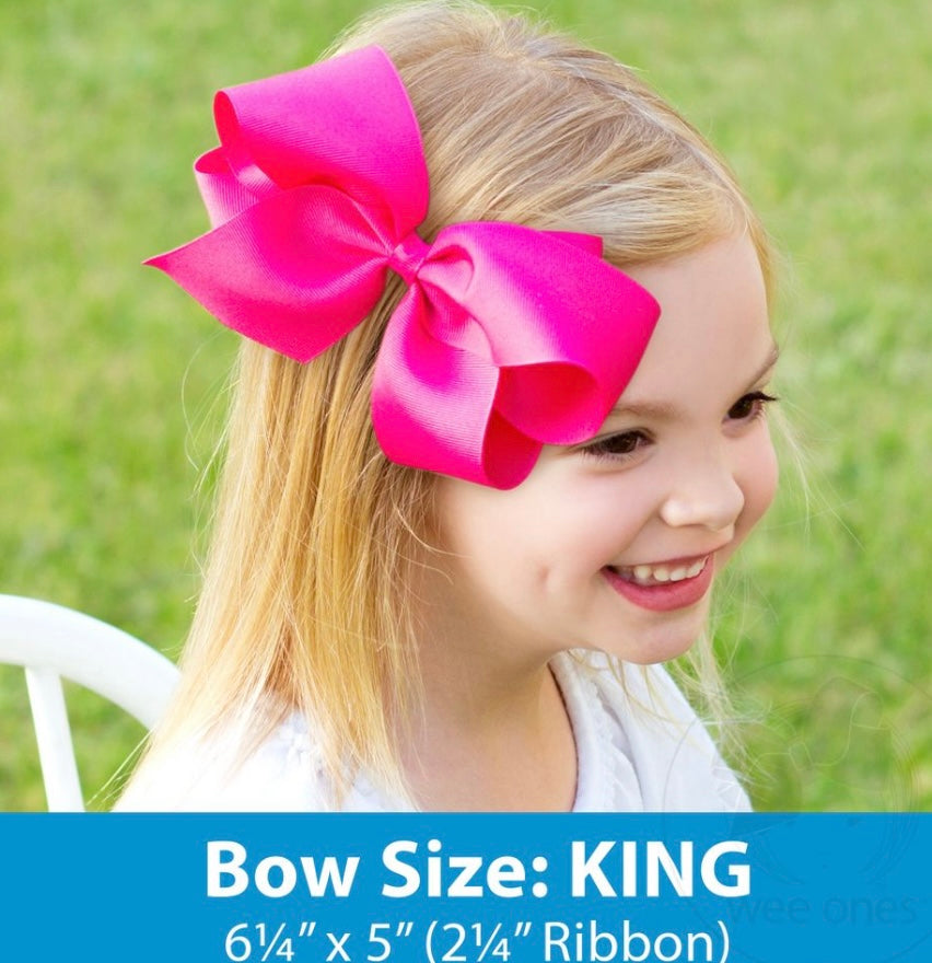 King Classic Grosgrain Hair Bow - Oatmeal