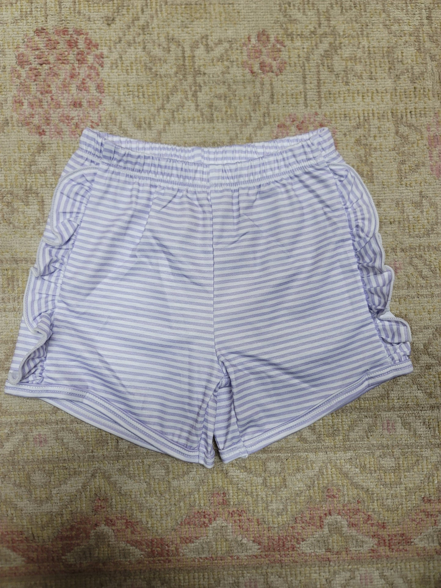 Girl Ruffle Shorts- Purple