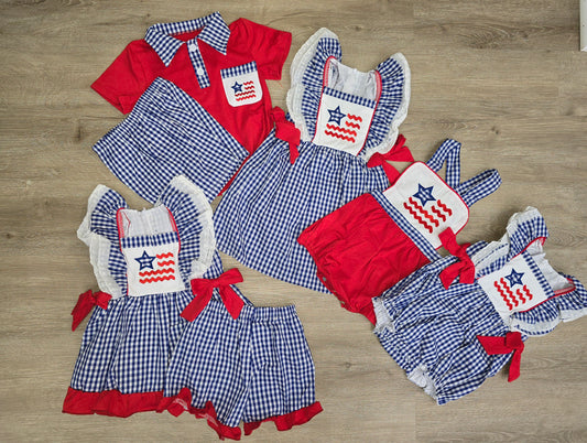 Gingham Fourth Of July Collection-Dress