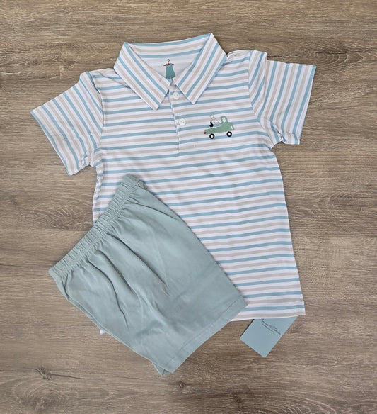 Tow Truck Boys Short set