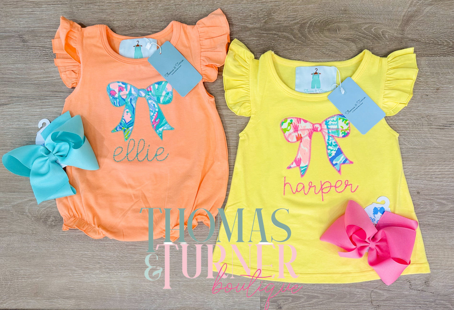Ruffle Tee or Bubble – Lilly Pulitzer Appliqué bow