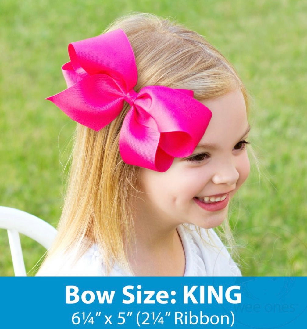King Classic Grosgrain Hair Bow - New Aqua