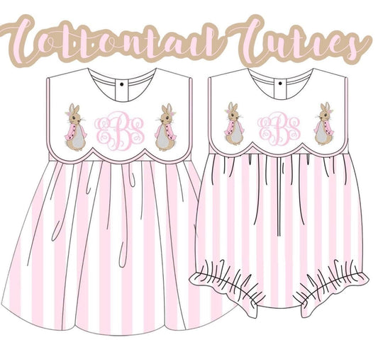 PINK BUNNIES GIRL DRESS