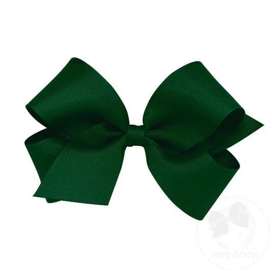 King Classic Grosgrain Hair Bow - Forest Green