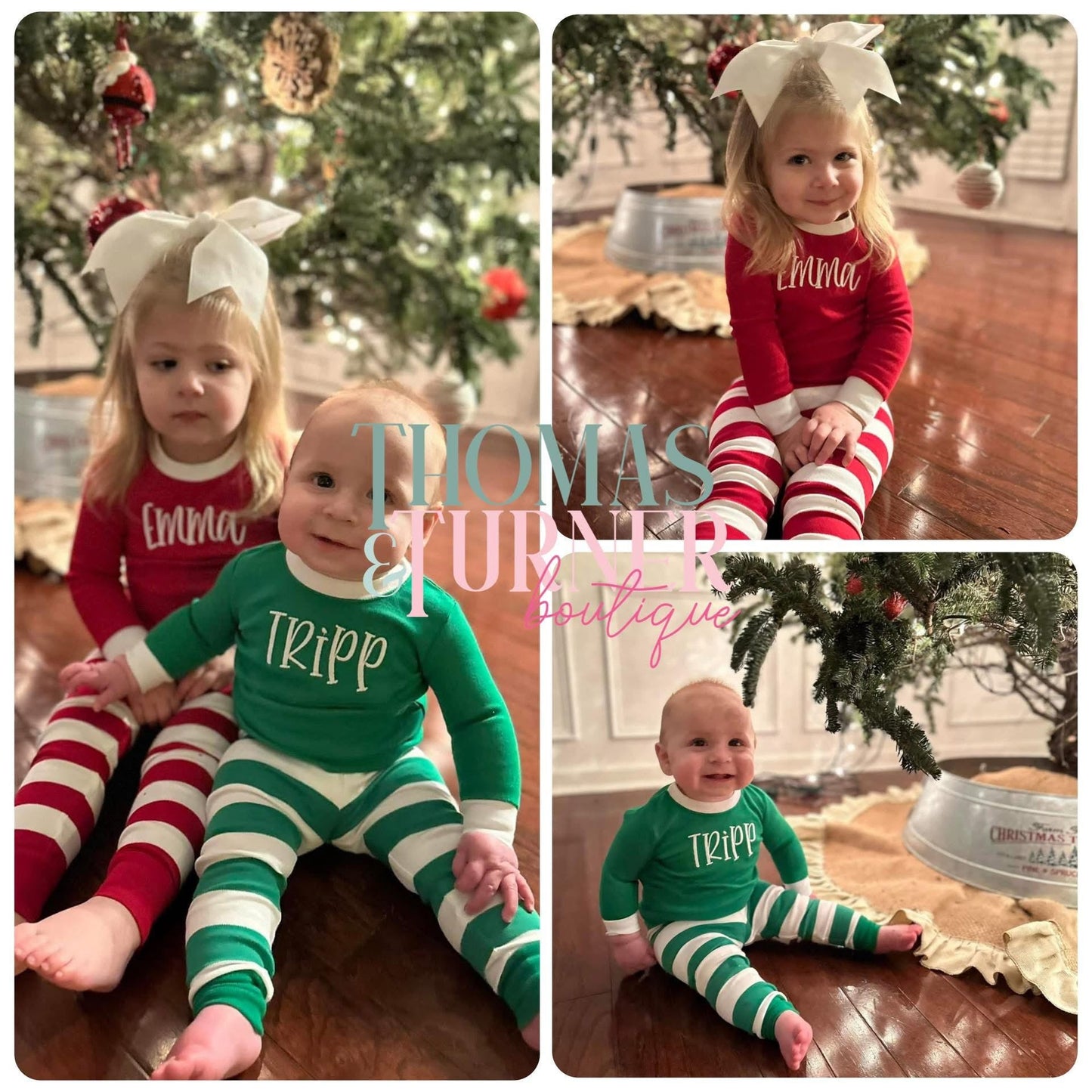 Christmas Stripe Jammies - TAT 7/10 BUSINESS DAYS