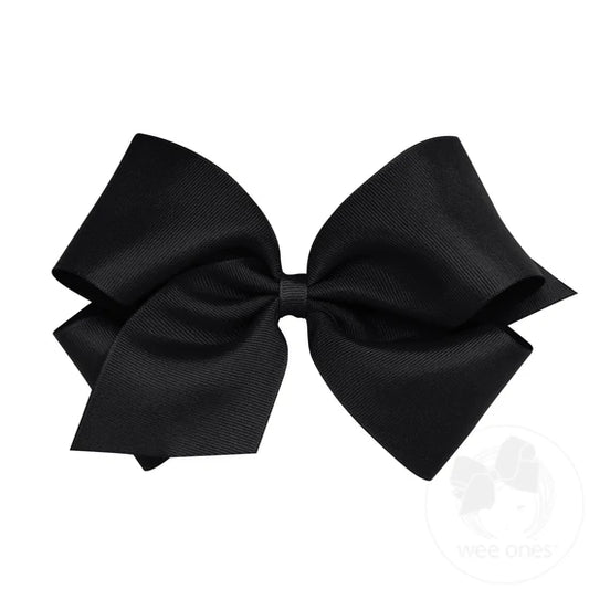 King Classic Grosgrain Hair Bow - Black