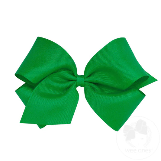 King Classic Grosgrain Hair Bow - Kelly Green