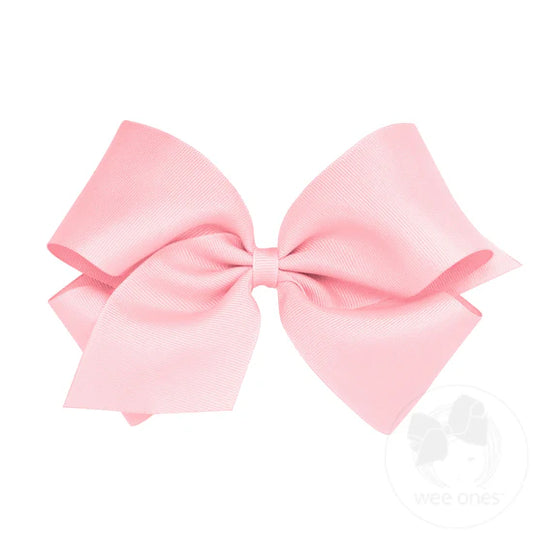 King Classic Grosgrain Hair Bow - Light Pink