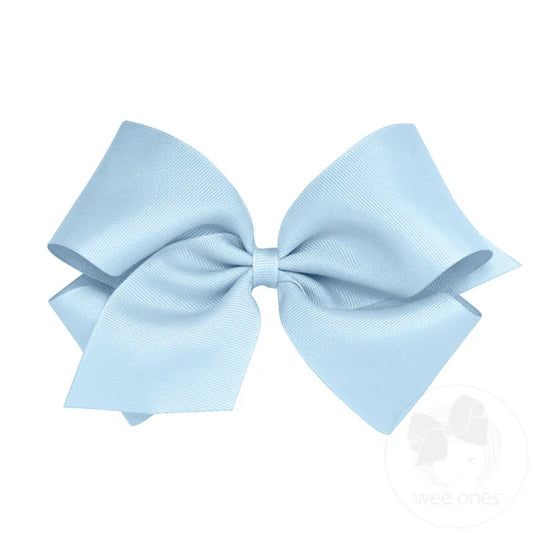 King Classic Grosgrain Hair Bow - Millenium Blue