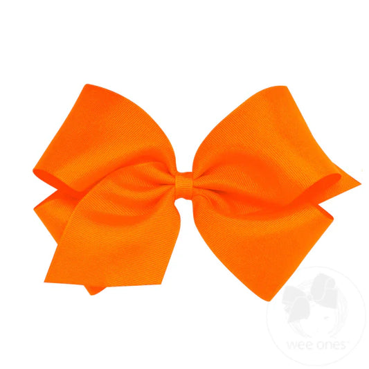 King Classic Grosgrain Hair Bow - Orange