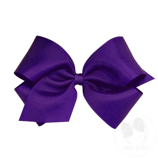 King Classic Grosgrain Hair Bow - Purple