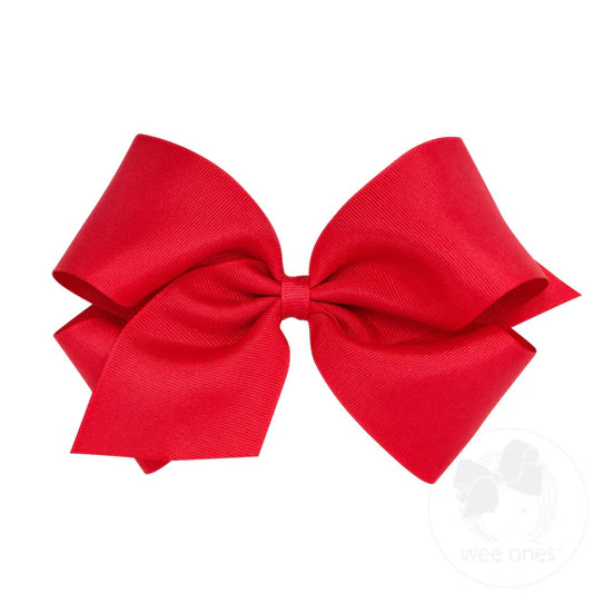 King Classic Grosgrain Hair Bow - Red